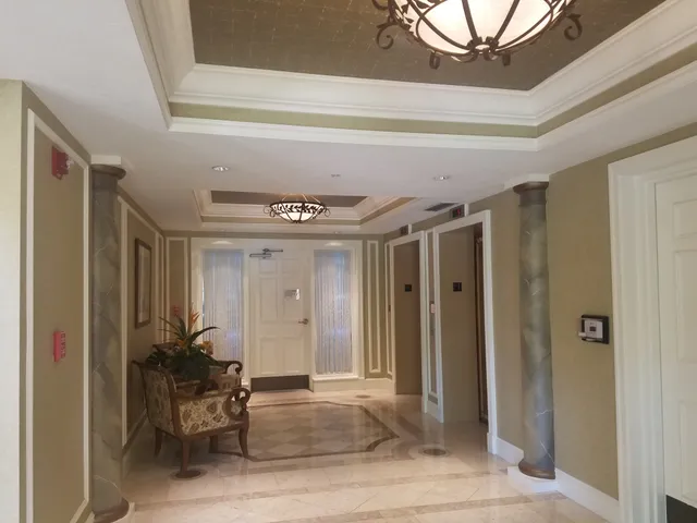 Commercial interior painting project in the lobby of The Oaks in Osprey, FL