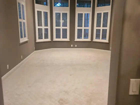 Freshly painted living room and foyer in a Southwest Florida home