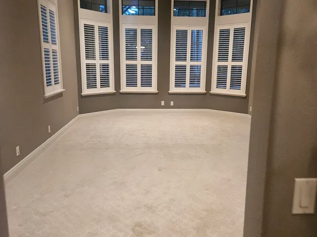 Freshly painted living room and foyer in a Southwest Florida home